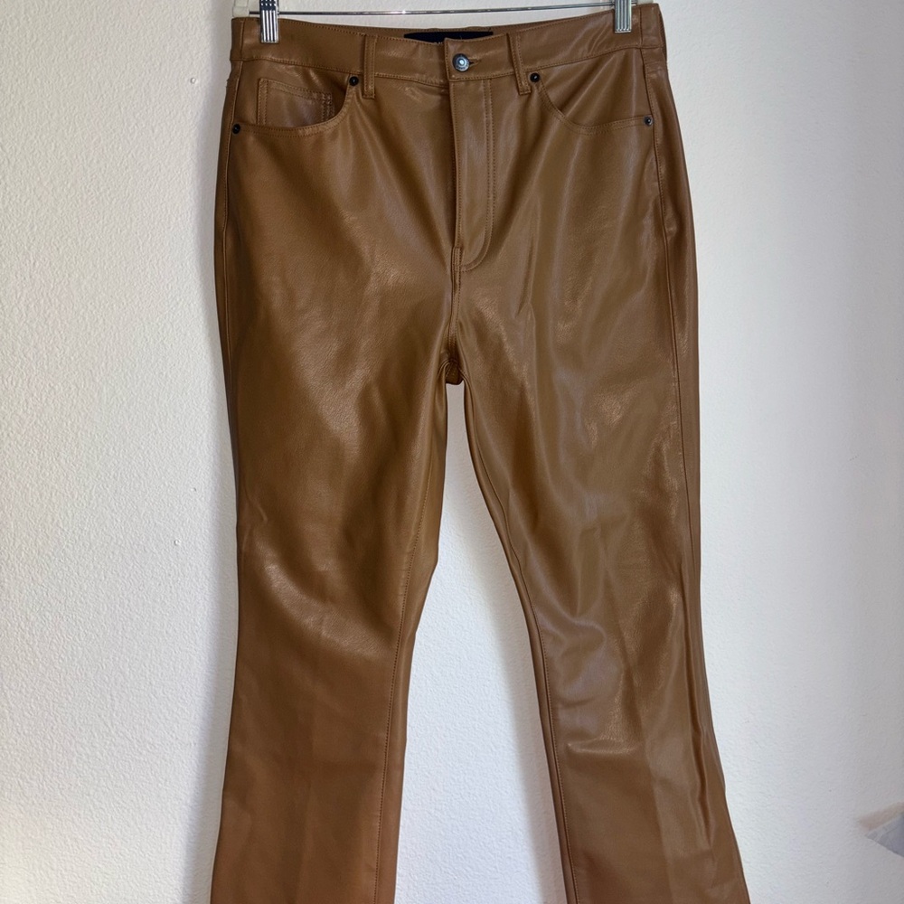 Veronica Beard Camel Leather Pants 31 - Picture 2 of 7